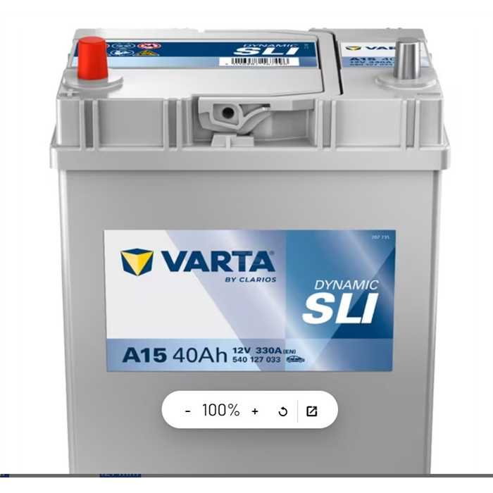Batterie 12V 40Ah 330A A15 VARTA Dynamic SLI Batterie 12V 40Ah 330A A15 VARTA Dynamic SLI