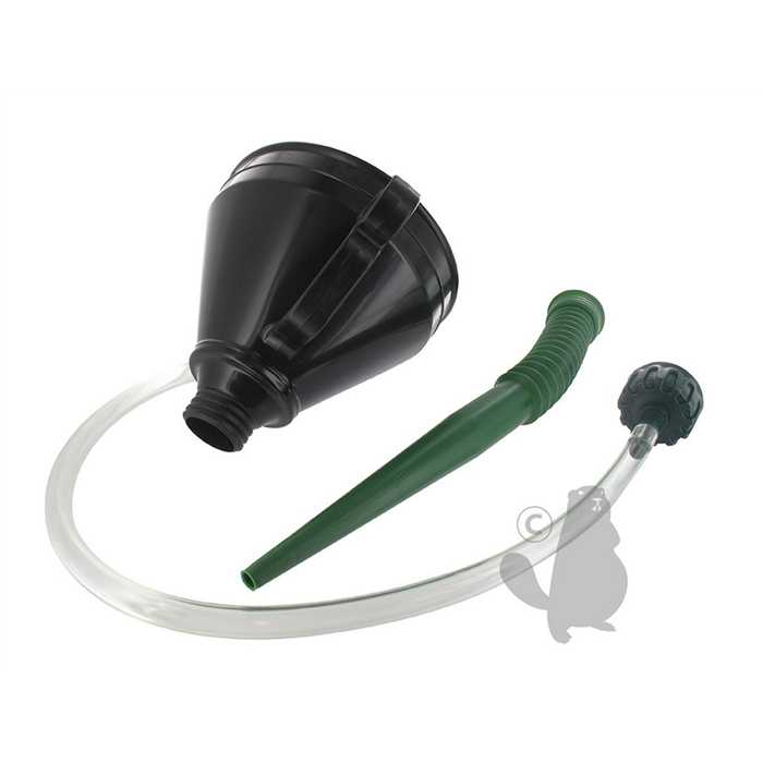 Entonnoir plastique Ø: 165mm livrée avec Filtre, flexible et embout pour tuyau Entonnoir plastique Ø: 165mm livrée avec Filtre, flexible et embout pour tuyau