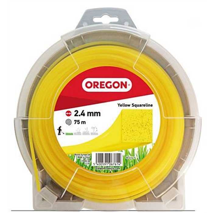 Fil débroussailleuse Carré Nylon Jaune ø2.4mm/75m Oregon 69-414-Y Fil débroussailleuse Carré Nylon Jaune ø2.4mm/75m Oregon 69-414-Y