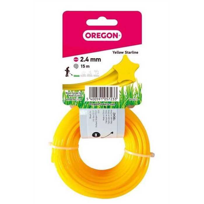 Fil débroussailleuse Etoile Nylon Jaune ø2.4mm/15m Oregon 69-452-Y Fil débroussailleuse Etoile Nylon Jaune ø2.4mm/15m Oregon 69-452-Y