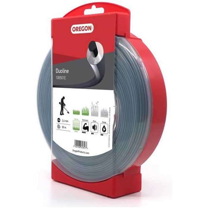 Fil débroussailleuse Rond Duoline Transparent/Noir ø2.4mm/90m Oregon 106501E Fil débroussailleuse Rond Duoline Transparent/Noir ø2.4mm/90m Oregon 106501E