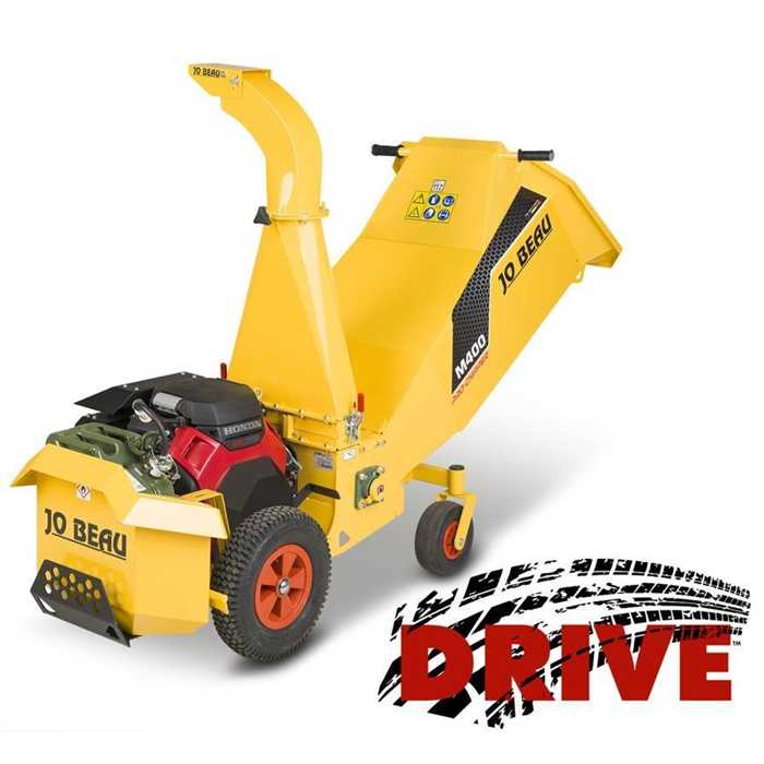 Jo Beau - Broyeur M400 DRIVE (autotractée) - broyeur de branche de très haute qualité - de 100 mm à 120 mm diamètre de branche - Moteur professionnel Honda GXV630 Jo Beau - Broyeur M400 DRIVE (autotractée) - broyeur de branche de très haute qualité - de 100 mm à 120 mm diamètre de branche - Moteur professionnel Honda GXV630