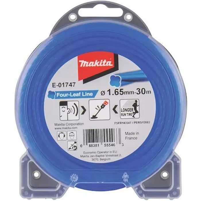 MAKITA E-01747 fil de coupe en forme de trèfle 1.65mm 30m MAKITA E-01747 fil de coupe en forme de trèfle 1.65mm 30m