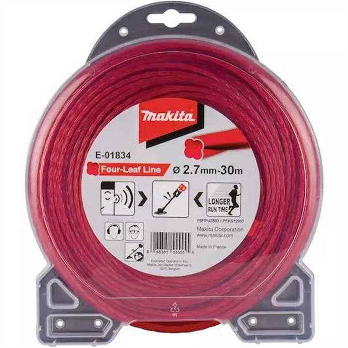MAKITA E-01834 fil de coupe en forme de trèfle 2.70mm 30m MAKITA E-01834 fil de coupe en forme de trèfle 2.70mm 30m