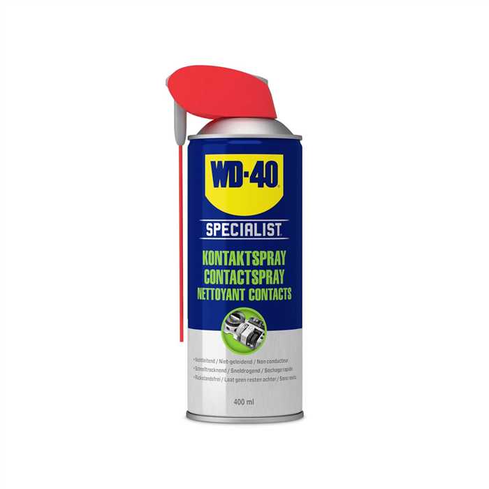 Nettoyant contacts WD-40 SPECIALIST 400 ml avec bec Smartstraw Nettoyant contacts WD-40 SPECIALIST 400 ml avec bec Smartstraw