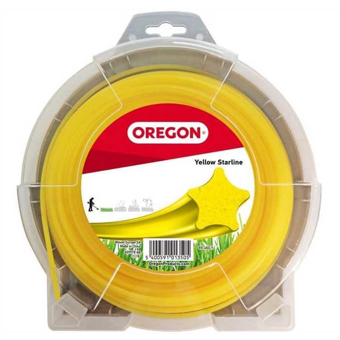OREGON - Fil de coupe en étoile jaune, 3 mm, rouleau de 1 LB/71 m OREGON - Fil de coupe en étoile jaune, 3 mm, rouleau de 1 LB/71 m