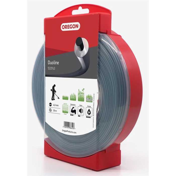 Oregon Fil de coupe Oregon Duoline 4,0 mm de diamètre, 30 m de longueur Oregon Fil de coupe Oregon Duoline 4,0 mm de diamètre, 30 m de longueur