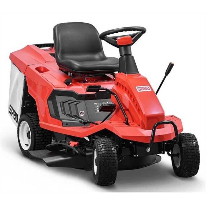 Sabo 66-H - Tracteur tondeuse à essence - Largeur de coupe de 65 cm - Bac de ramassage de 150 l Sabo 66-H - Tracteur tondeuse à essence - Largeur de coupe de 65 cm - Bac de ramassage de 150 l