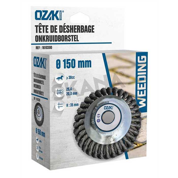 Tête de désherbage métallique pour débroussailleuse - 150 mm Tête de désherbage métallique pour débroussailleuse - 150 mm